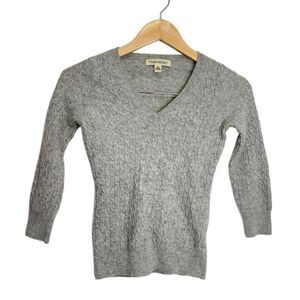 Banana Republic Italian Yarn Gray Wool Blend Cropped Sweater Size XS‎